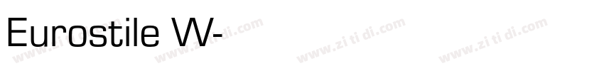 Eurostile W字体转换